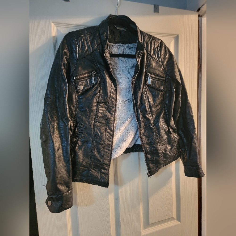Faux leather jacket, size L